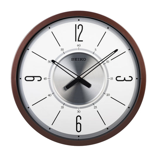 QXA759BN Brown Large Dial Decor Clock