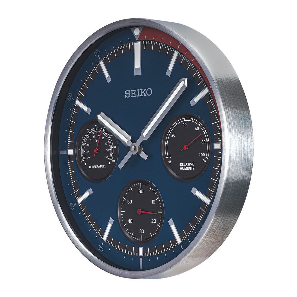 QXA822S Luminous Thermometer Hygrometer Wall Clock