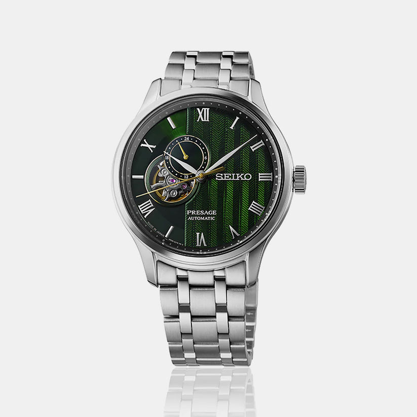 Presage Men Automatic Green Dial Analog Stainless Steel Watch SSA463J1