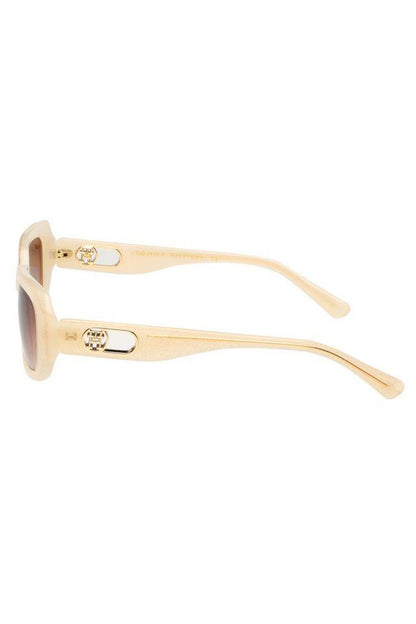 Women Full Rim Non-Polarized Rectangular Sunglasses - TH 2662 C5 BEIGDBR 51 S with case