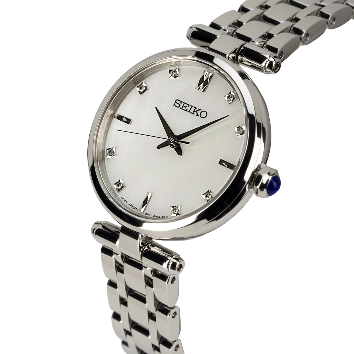 Seiko Ladies Mother of Pearl Watch with Diamond Markers - HGH005P1