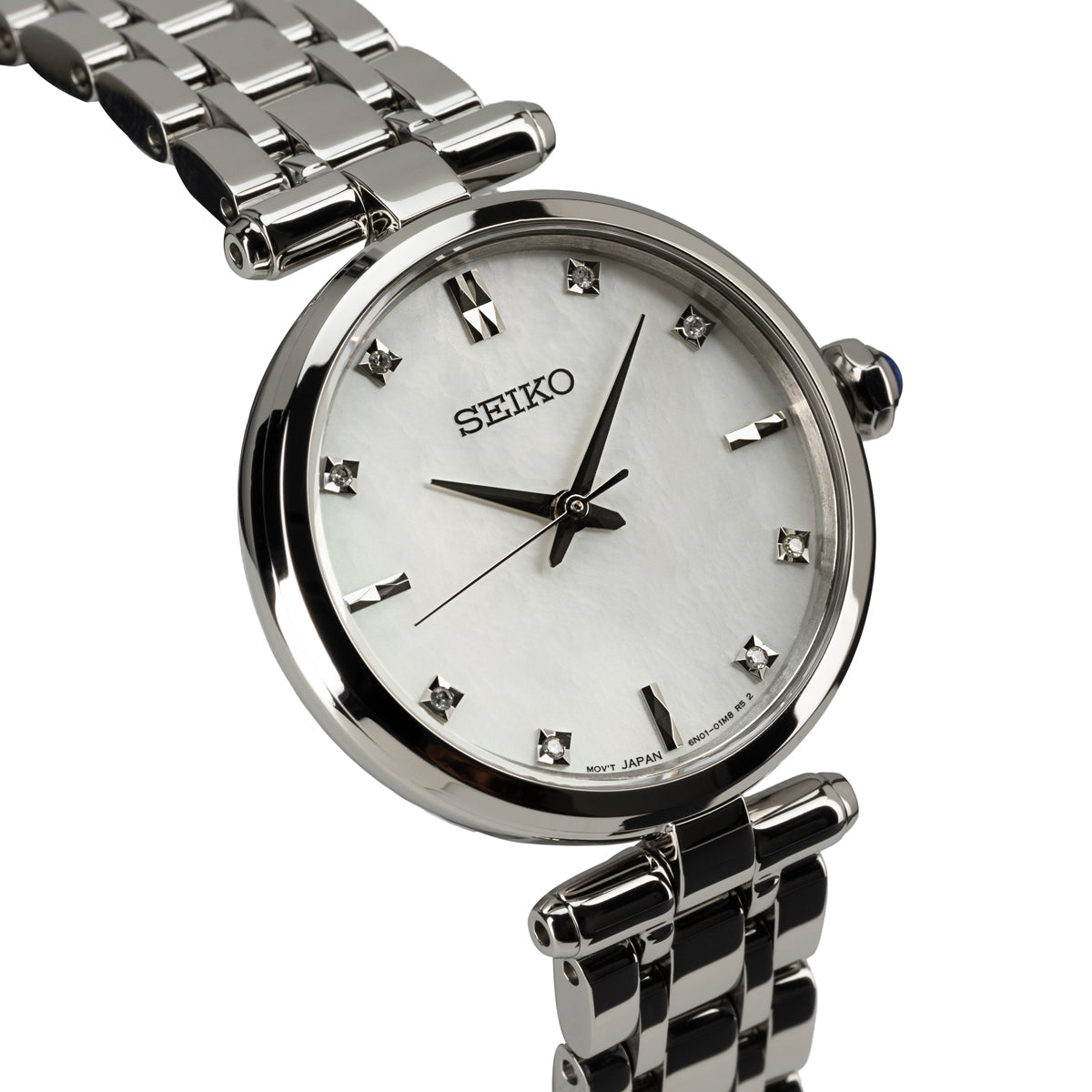 Seiko Ladies Mother of Pearl Watch with Diamond Markers - HGH005P1