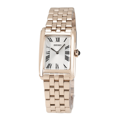 Seiko Ladies Dress Watch in Rose Gold-tone with Roman Numeral Dial - HGG002P1