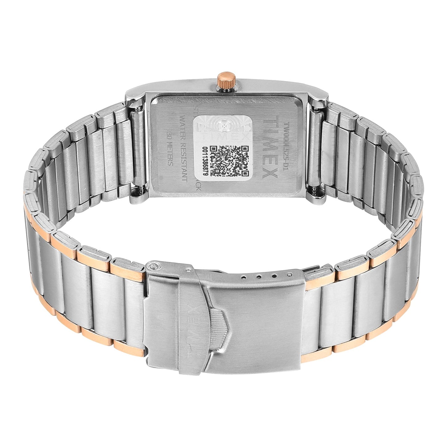 TIMEX Silver Tone Rectangle Dial Analog Men's Watch - TW000L525