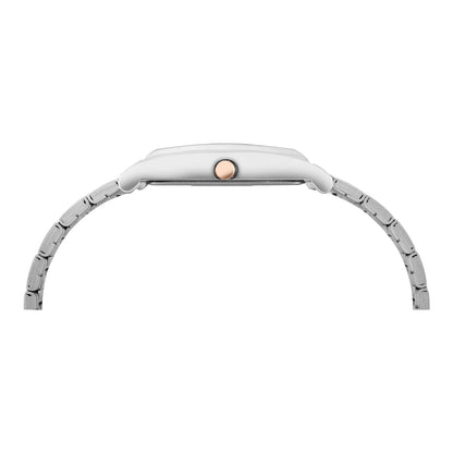 TIMEX Silver Tone Rectangle Dial Analog Men's Watch - TW000L525