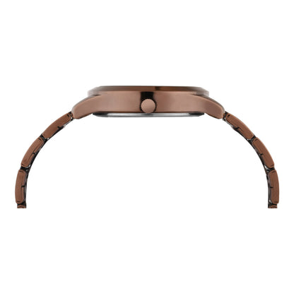 Timex Women Brown Round Multifunction Dial Watch- TW000Q820