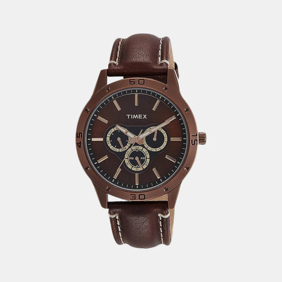 TIMEX ANALOG BROWN DIAL MEN'S WATCH TW000U914