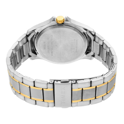 Timex Men Analog Green Round Brass Dial Watch