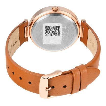 Timex Women Blue Round Analog Dial Watch- TW000X246