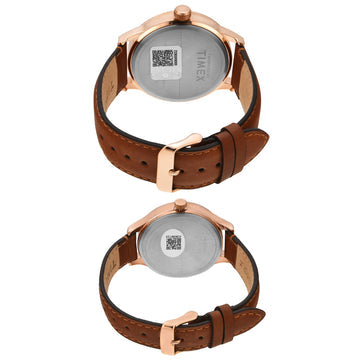 Timex Pairs Blue Round Multifunction Dial Watch- TW00PR302