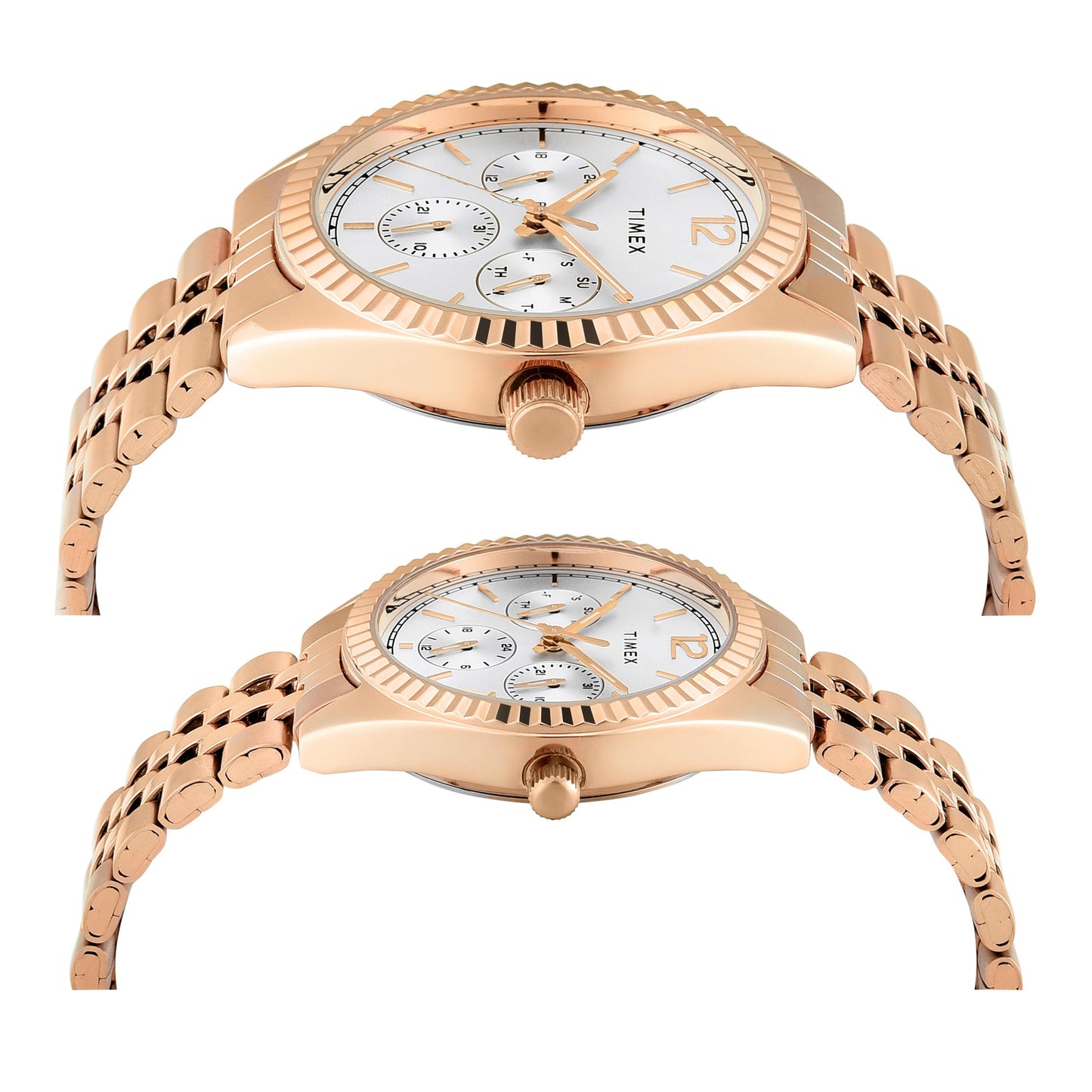 TIMEX Trendline Silver Round Dial Analog Pair's Watch - TW00PR346
