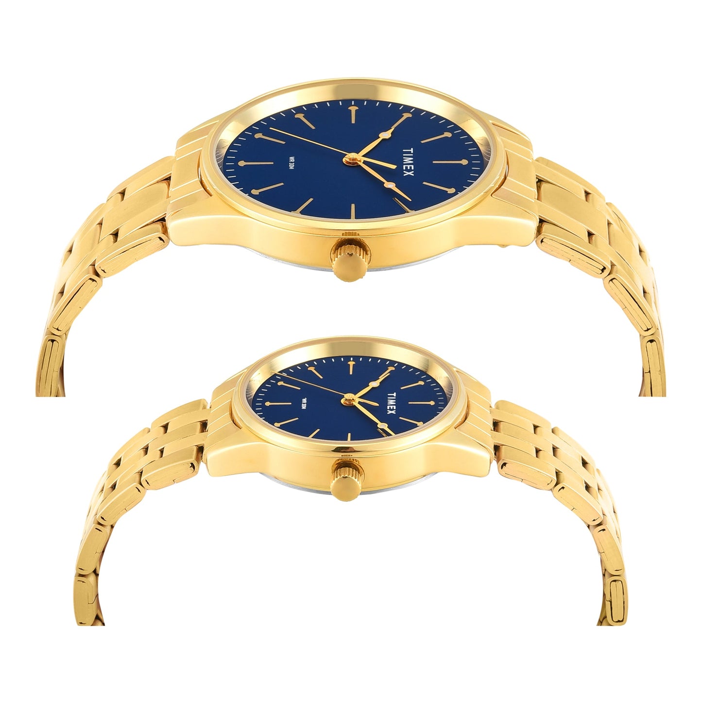 Timex Round 41mm Blue Dial Analog Pair Watch - TW00PR357