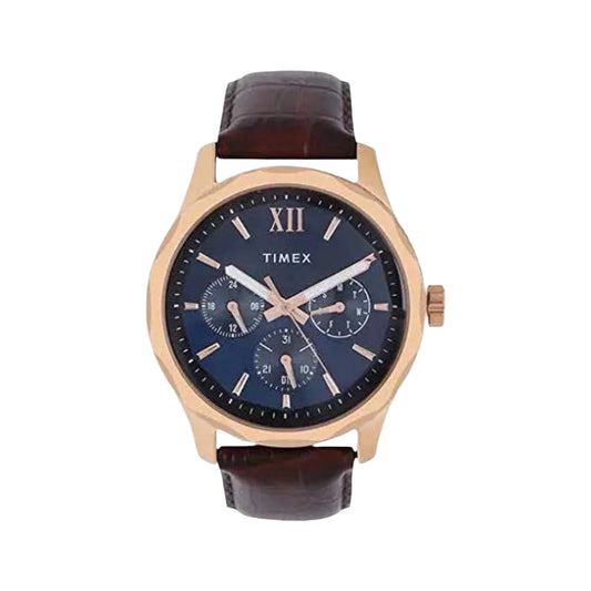 Timex Empera Men's Blue Dial Round Case Multifunction Function Watch -TW0TG7601