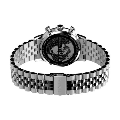 Timex Marlin Men Silver-Tone Analog Round Stainless Steel Dial Watch - TW2W10400UJ