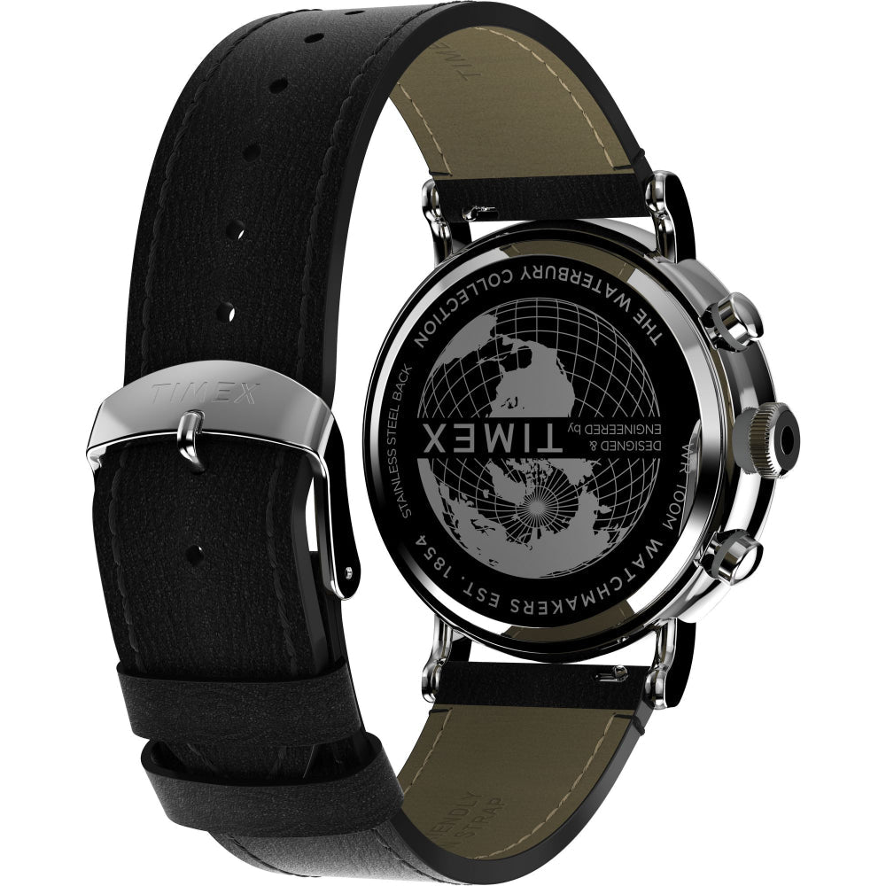 Waterbury Standard 43mm Leather Strap Watch