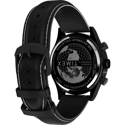 Waterbury Traditional Fly Back Chronograph 43mm Leather Strap Watch