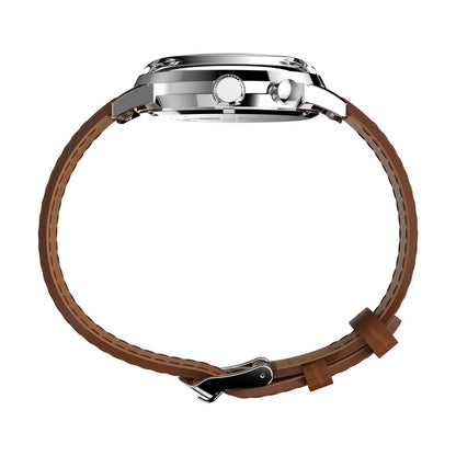 Marlin? Moon Phase 40mm Leather Strap Watch