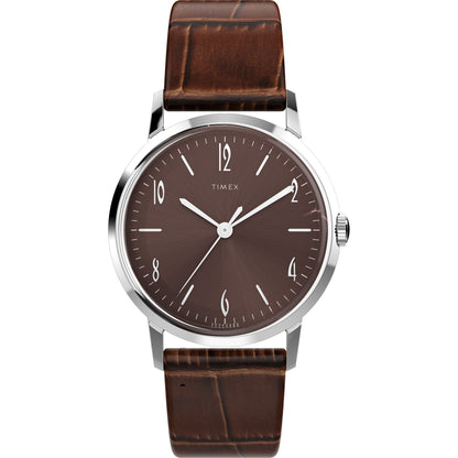 TIMEX Marlin? Brown Round Dial Mechanical Automatic Men's Watch - TW2W93300UJ