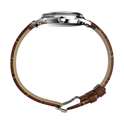 TIMEX Marlin? Brown Round Dial Mechanical Automatic Men's Watch - TW2W93300UJ