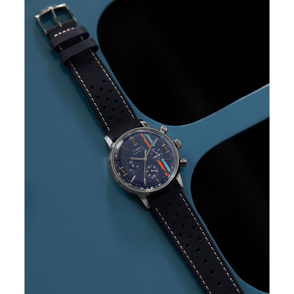 TIMEX Marlin Blue Round Dial Analog Men's Watch - TW2W99000IK