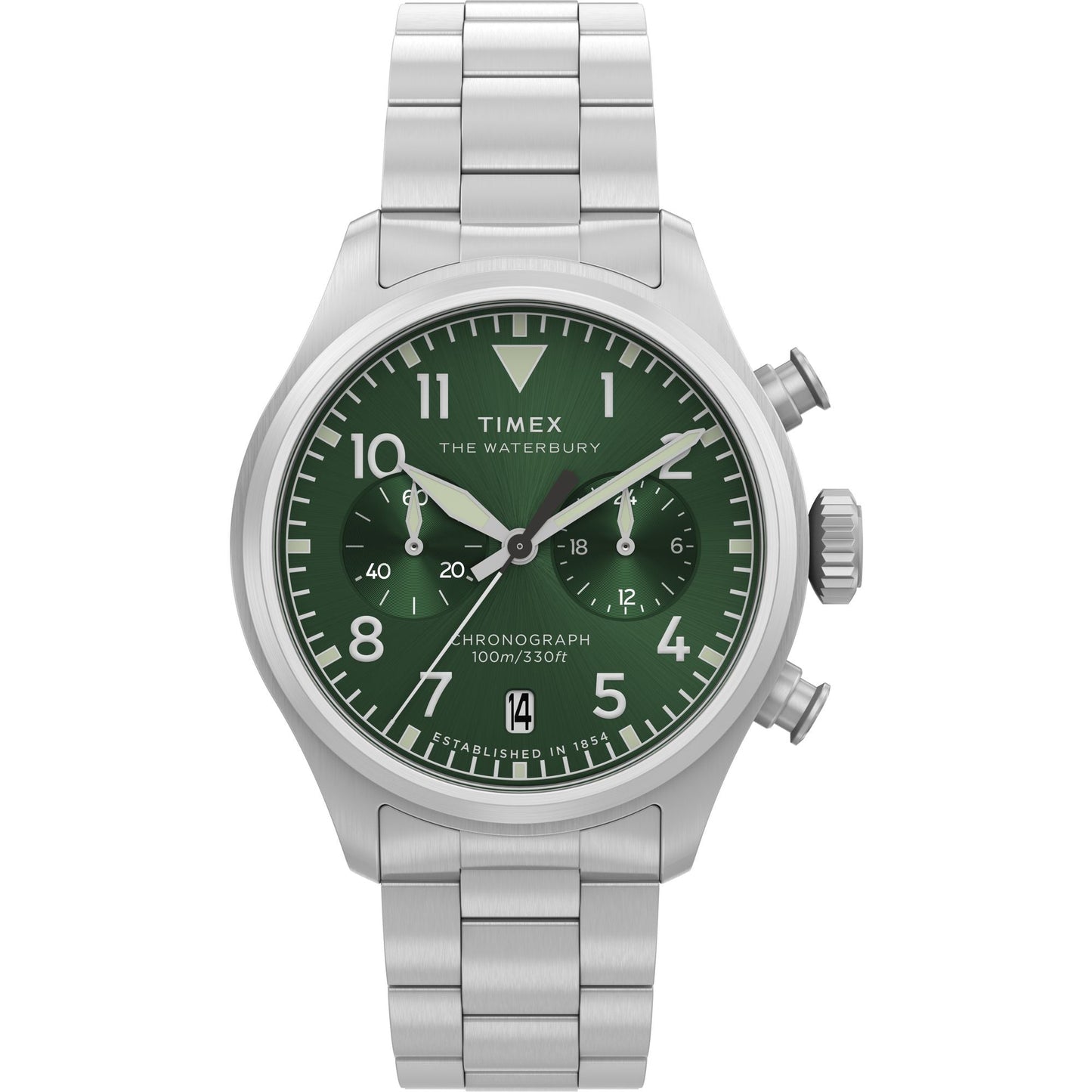 TIMEX Waterbury Traditional Green Round Dial Analog Men's Watch - TW2Y19100IK