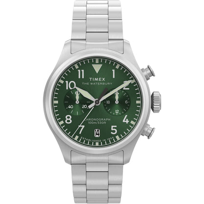 TIMEX Waterbury Traditional Green Round Dial Analog Men's Watch - TW2Y19100IK