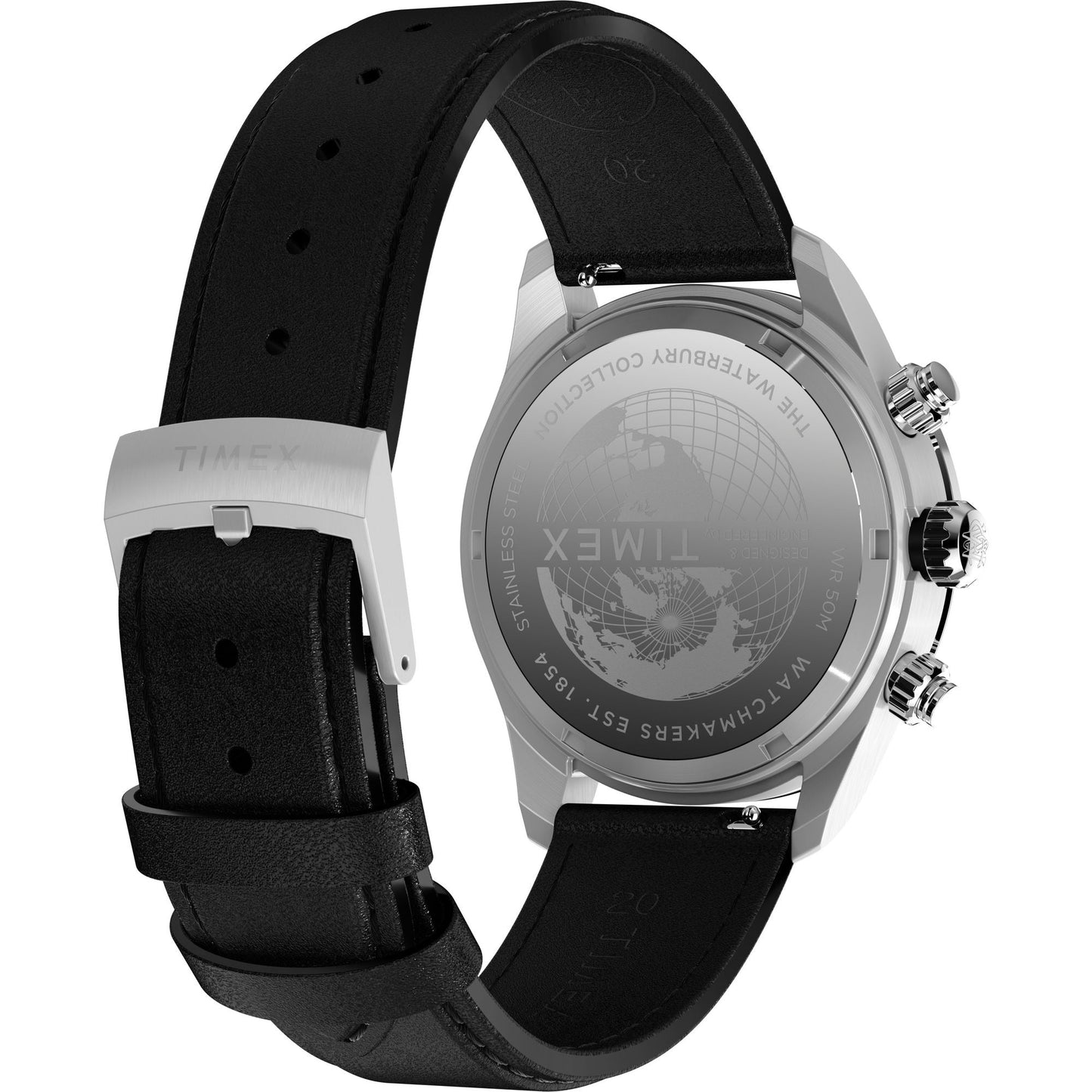 TIMEX Waterbury Silver-Tone Round Dial Analog Men's Watch - TW2Y19300UJ