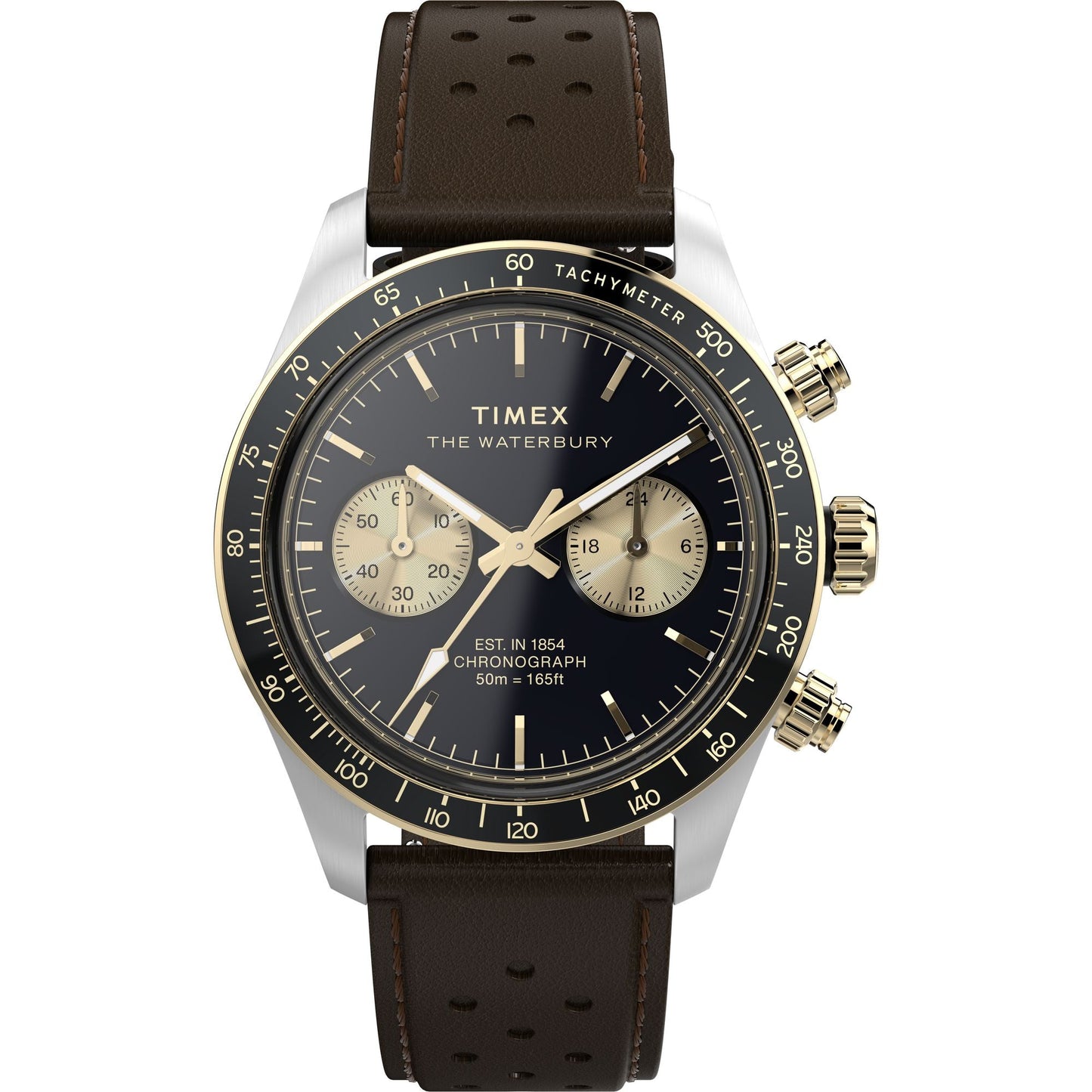 TIMEX Waterbury Black Round Dial Analog Men's Watch - TW2Y24100UJ