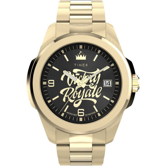 Timex x Fortnite Essex Round Black Dial Quartz Analog Watch
