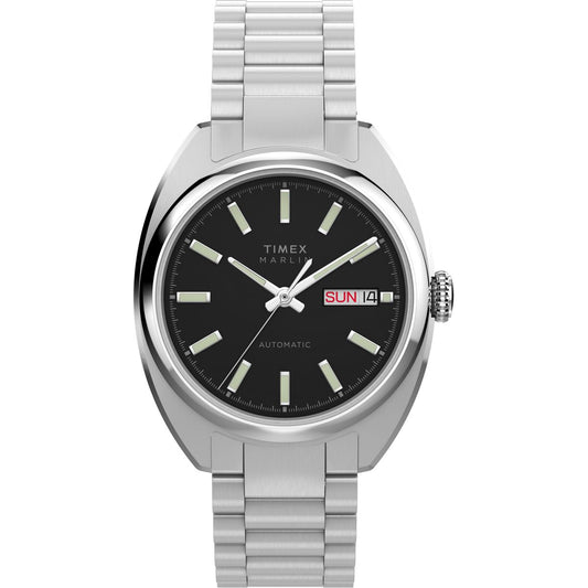 Timex Marlin Tonneau 37mm Black Dial Mechanical Automatic Men Watch - TW2Y65000IK
