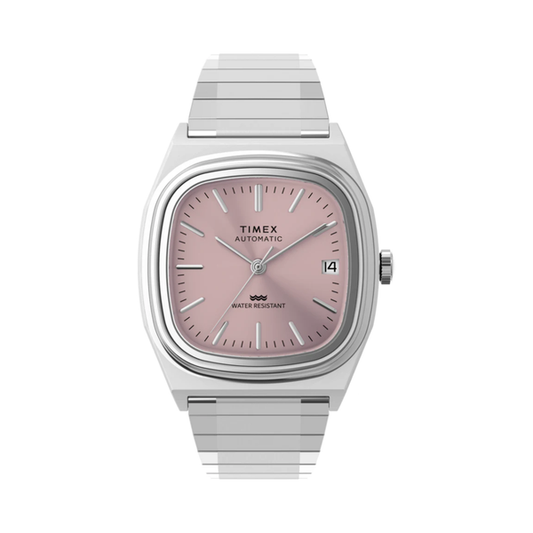 Timex Automatic 1983 E Line 34mm Pink Dial Stainless Steel Expansion Band Women's Watch TW2Y66800IK