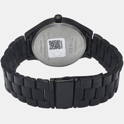 Fashion Men Quartz Black Dial Multi-Function Stainless Steel Watch TWEG18410