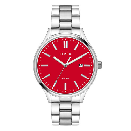Timex Men Red Round Dial Analog Watch