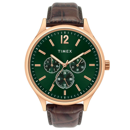 Timex Men Green Round Dial Analog Watch