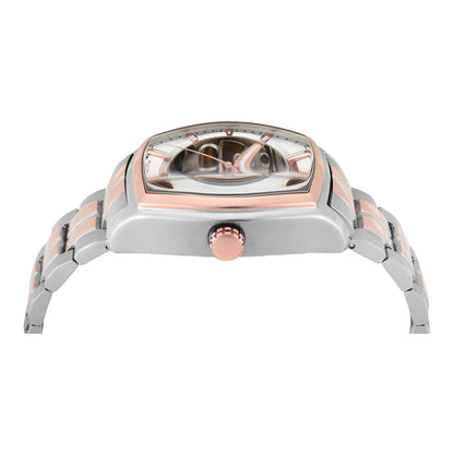 TIMEX Men Silver Rectangle Dial Analog Automatic Watch - TWEG25903