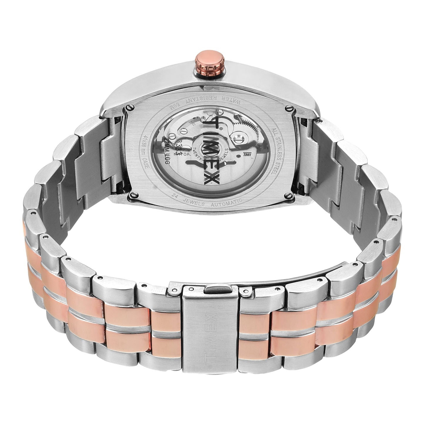TIMEX Men Silver Rectangle Dial Analog Automatic Watch - TWEG25903