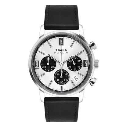 TIMEX MARLIN Silver-Tone Round Dial Analog Men's Watch - TWEG26703