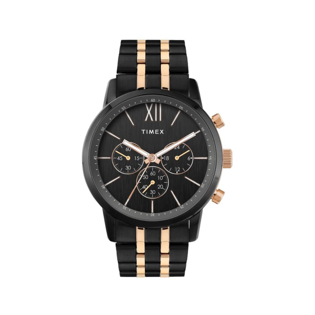Trendline Men Quartz Black Dial Chronograph Stainless Steel Watch TWEG32202