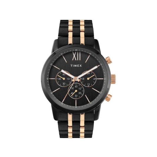 Trendline Men Quartz Black Dial Chronograph Stainless Steel Watch TWEG32202