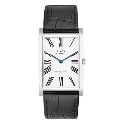 Timex Signio Rectangle 28mm Silver Dial Analog Men Watch - TWEG34301