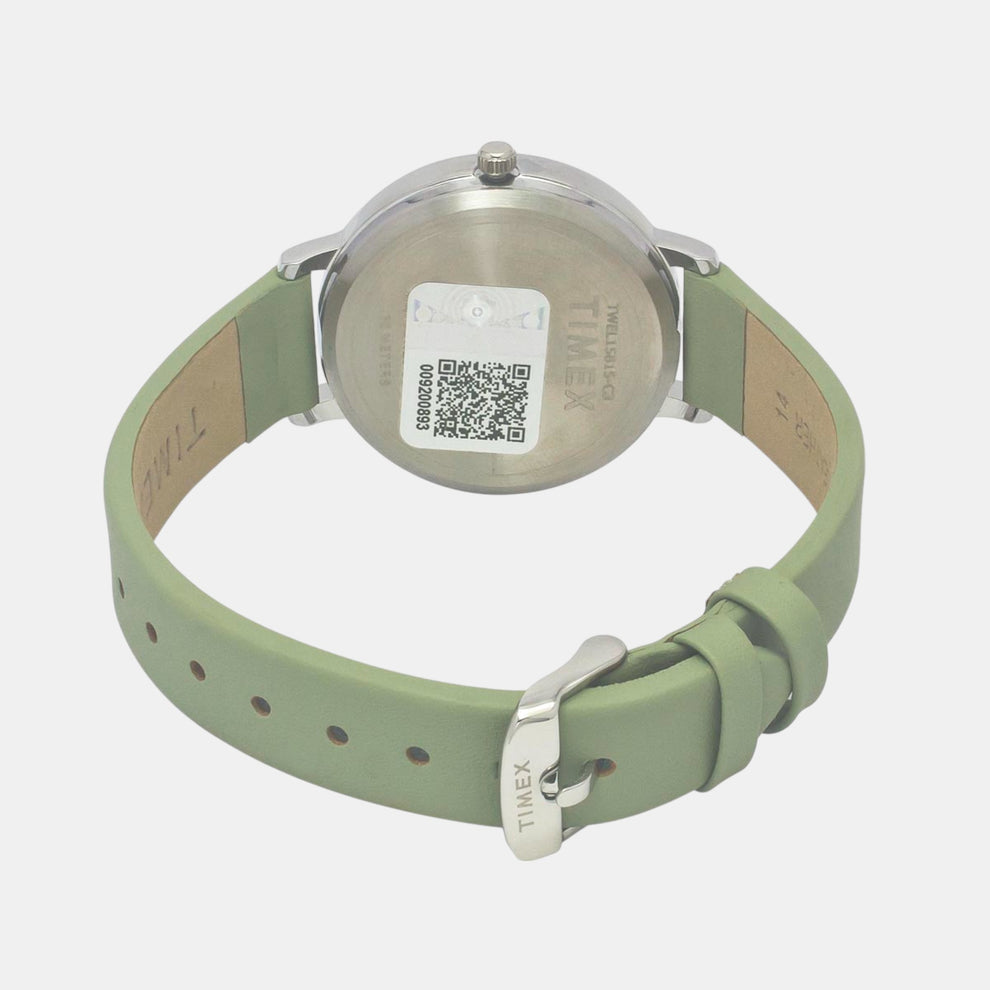 Classics Women Quartz Silver Dial Analog Leather Watch TWEL15815