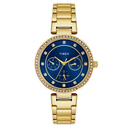 TIMEX Blue Round Dial Analog Women's Watch - TWEL18709