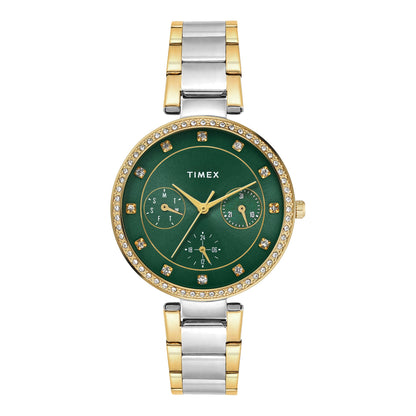 TIMEX Green Round Dial Analog Women's Watch - TWEL18710
