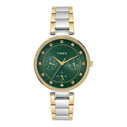 TIMEX Green Round Dial Analog Women's Watch - TWEL18710