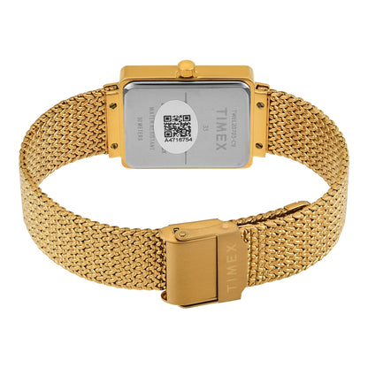 TIMEX Women Mother of Pearl Rectangle Dial Analog Watch - TWEL20703