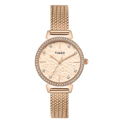 Timex Trendline Round 32mm Rose Gold Dial Analog Women Watch - TWEL22304