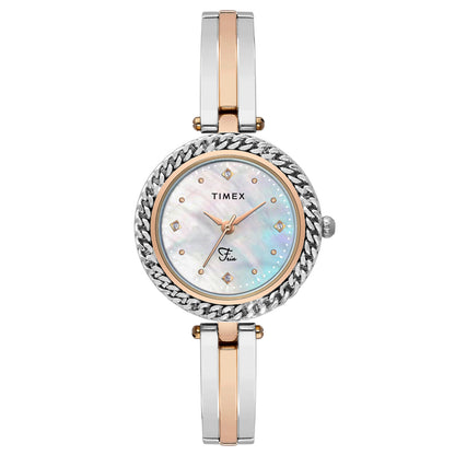 TIMEX Fria White Round Dial Analog Women's Watch - TWEL24102