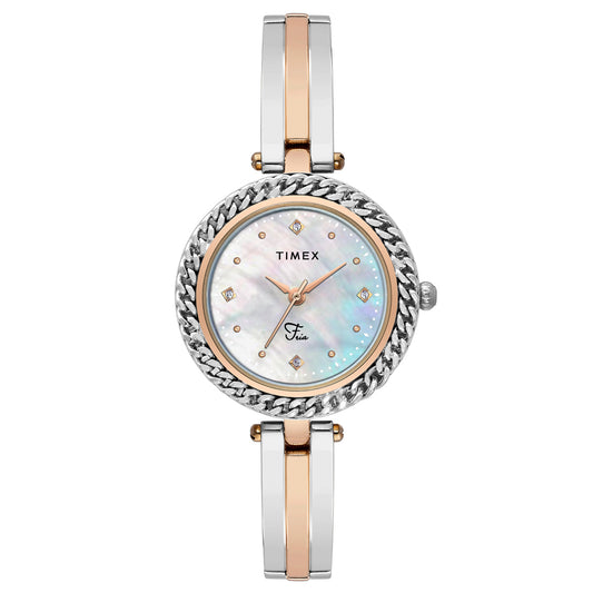TIMEX Fria White Round Dial Analog Women's Watch - TWEL24102