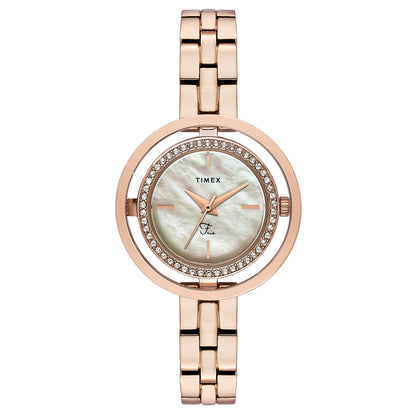 TIMEX Fria White Round Dial Analog Women's Watch - TWEL24300