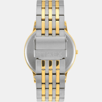 Classics Men Quartz Champagne Dial Analog Stainless Steel Watch TWTG12002